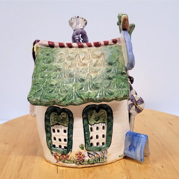 Blue Sky Clayworks Candy Shop Tea Light House 2001 Heather Goldminc Vintage - Picture 5 of 10